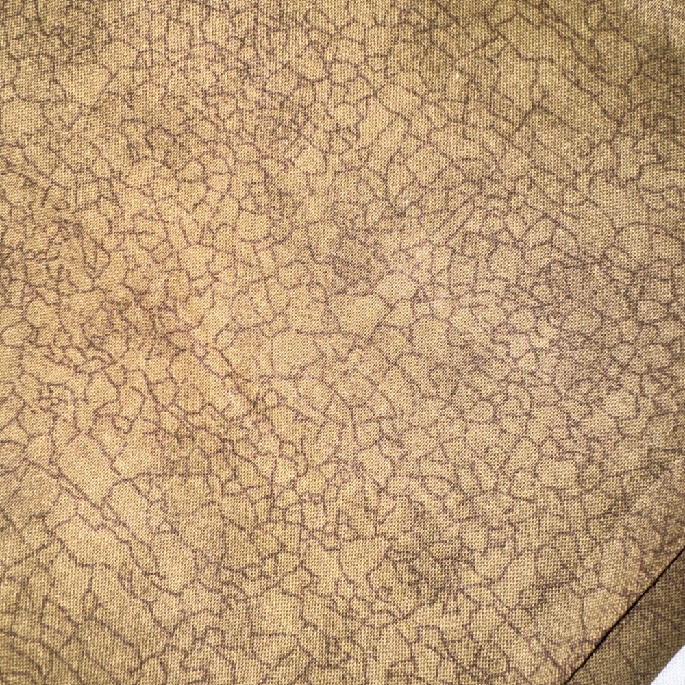 Marbled Crackle Print Fabric Golden Brown 6.8 Yards 44" Wide Organic Texture